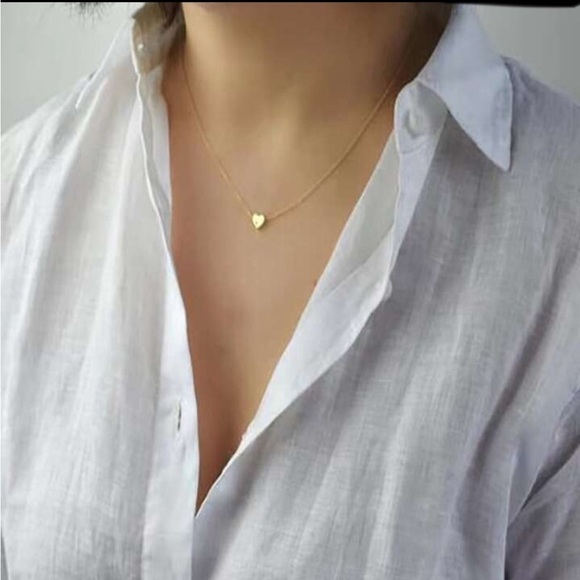 Yellow/Gold Heart Pendant Necklace - Picture 7 of 13